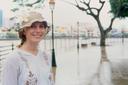 Ashe along Singapores waterfront walkway and enjoying the rain!